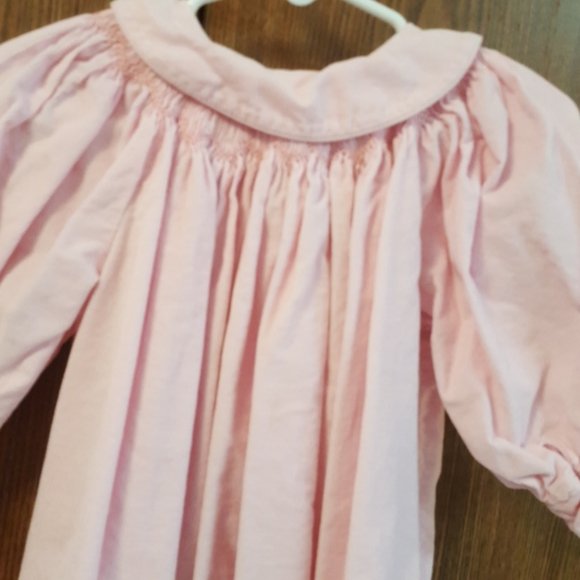 Pink vintage Winter smock dress - Picture 4 of 5